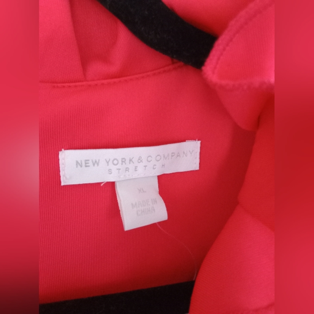 NY&CO RED RUFFLE SLEEVELESS DRESS SIZE XL - Picture 7 of 8